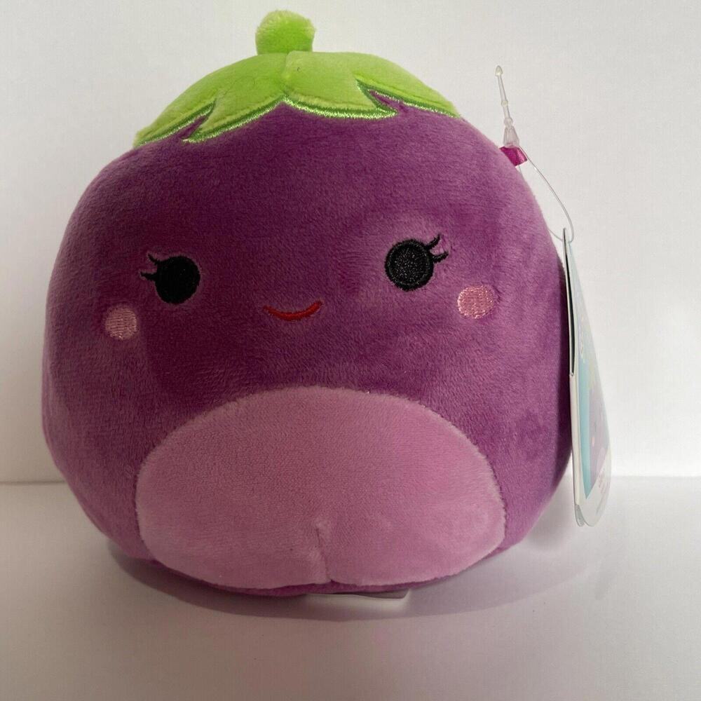 Squishmallows 5 inch "Glena" the Eggplant Soft Purple Food Plush NWT